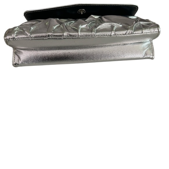 Vintage Small Silver Clutch Wedding Guest Purse Evening Bag - Picture 5 of 7